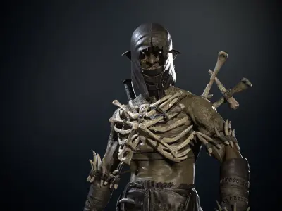 SkinnyOrc4 Low-poly 3D model