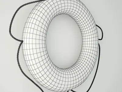 Nautical Marine Room Life Preserver 3D model