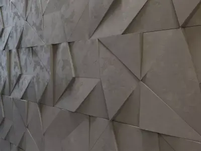Abstract 3D Wall panel Low-poly 3D model
