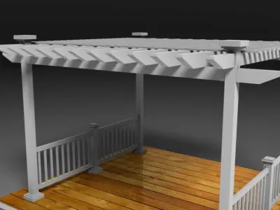 White Pergola 3D model