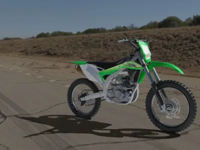 Kawasaki kx 450 f  low-poly Low-poly 3D model