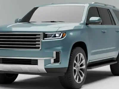 Contemporary SUV in Metallic Blue 3D model