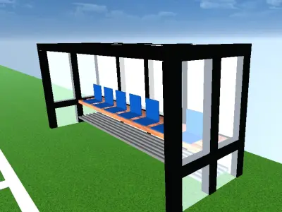 Soccer Bench 3D model