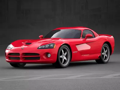 Dodge Viper SRT10 2010 Low-poly 3D model