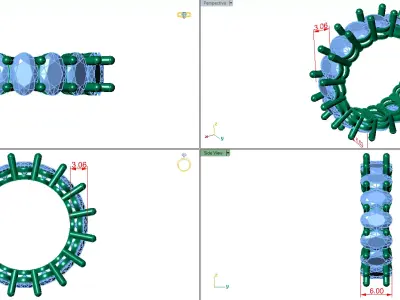 oval eternity band  3D print model