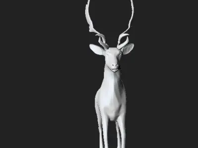 deer High Poly with antlers 3D model
