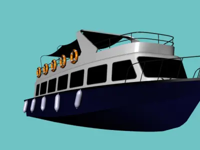 Passenger-trip ship 3D model