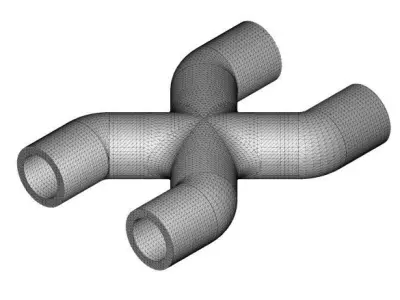 Creative Four Way Pipe Fitting 3D print model
