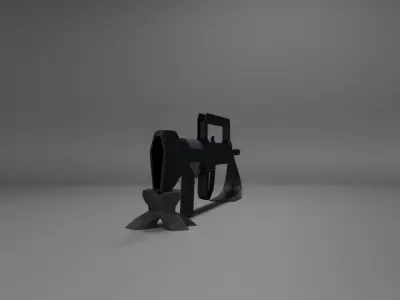 French FAMAS G1 Assault Rifle  Low-poly 3D model