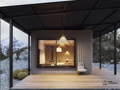 Mountain Cabin full CGI 3D model