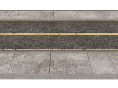 Road asphalt 3D model
