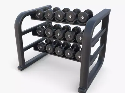 Dumbbell rack v1 3D model