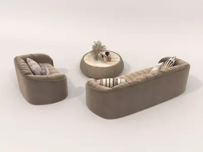 Modern Sofa and Armchair 5 3D model