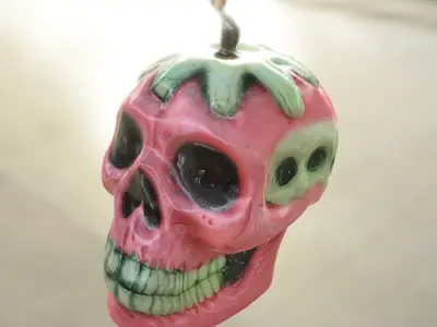 Strawberry Skull Candle 3D model
