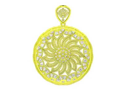 A7256 Luxury Art Diamond Women Pendant 3D print model