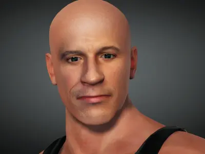 Vin Diesel Dominic Toretto 3D Model Low-poly 3D model