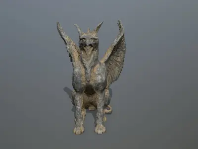 Statue  Creature Low-poly 3D model