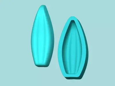 Sunflower Petal 01 - Silicone Mold Maker - Template 3D print model