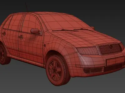 Skoda Fabia mk1 exterior model 3D model