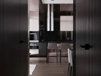 3D Interior Kitchen- Livingroom Low-poly 3D model