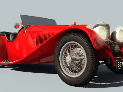Jaguar ss 100 3D model