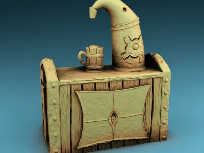 Stylized decor of Middle Ages Set Part 2 3D print model