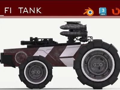 sci fi truck 3D model