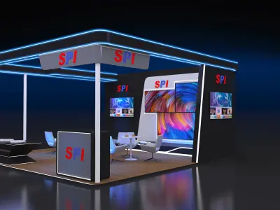 booth 6x6 open 3 side  3D model