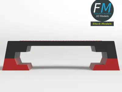 Gym equipment - Aerobic step 3D model