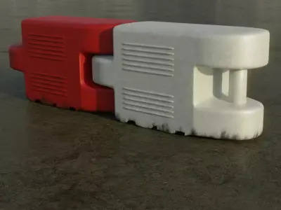 Race Track Barrier 3D Model 3D model