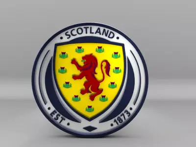 Scotland National Soccer Team Logo 3D model
