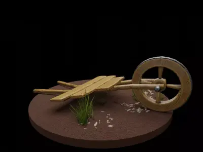 Medieval Cart 3D Model  3D model