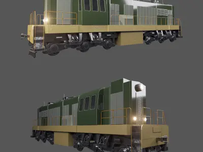 Train Locomotive 3D model