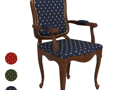  Classic carved chair 04 02 3D model