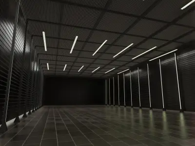 WAREHOUSE interior 3D car studio 3D model