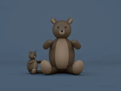 Lowpoly Toys car Low-poly 3D model