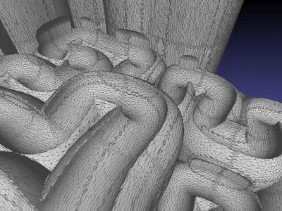 Hilbert Curve Fractal Marble Slide 3D print model