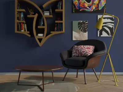 Living Room Interior 3D model order