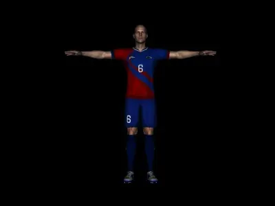 Human Football player 3D model
