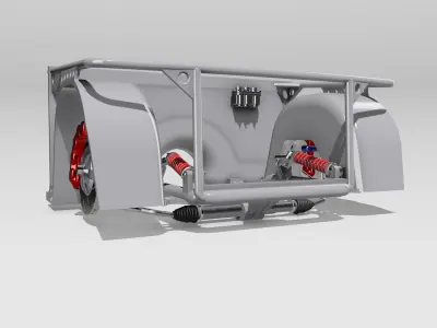 Pro Touring Racing Front Clip w Pushrod Suspension n brakes 3D print model