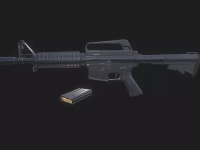 XM177 Carbine Vietnam War Low-poly PBR Low-poly 3D model