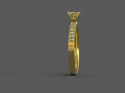 High-Quality 3D Ring Model Pack 4 Low-poly 3D model