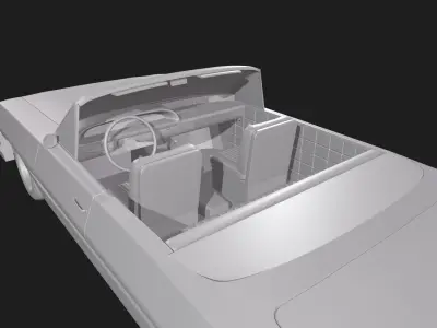 Chevrolet Impala 1963 Convertible 2-Door open top 3D Print Model 3D print model