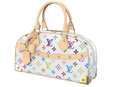 Louis Vuitton x Murakami Handbag East West Low-poly 3D model