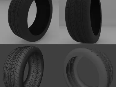 Car tyre 3D model