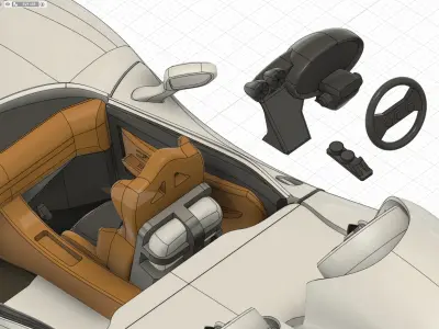 SkyVehicle sports car 3D print model