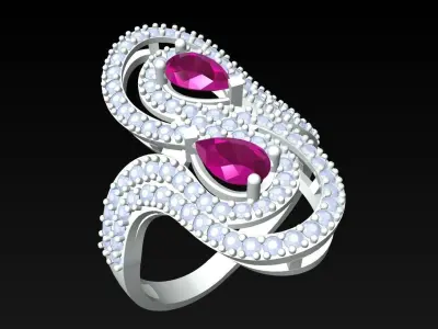 Diamond Ring - Womens Rings - N2128 3D print model