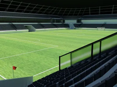 Soccer Stadium Low-poly 3D model 21