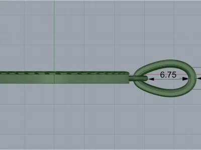 Cuban Link Pendant 25mm Frame for Pendants 3D print model