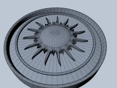 Sunburst Rosette 3D model